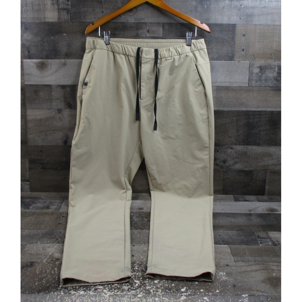 FIGS PRO Scrub Pants Mens Large Tall Khaki Nylon Stretch Drawstring Waist